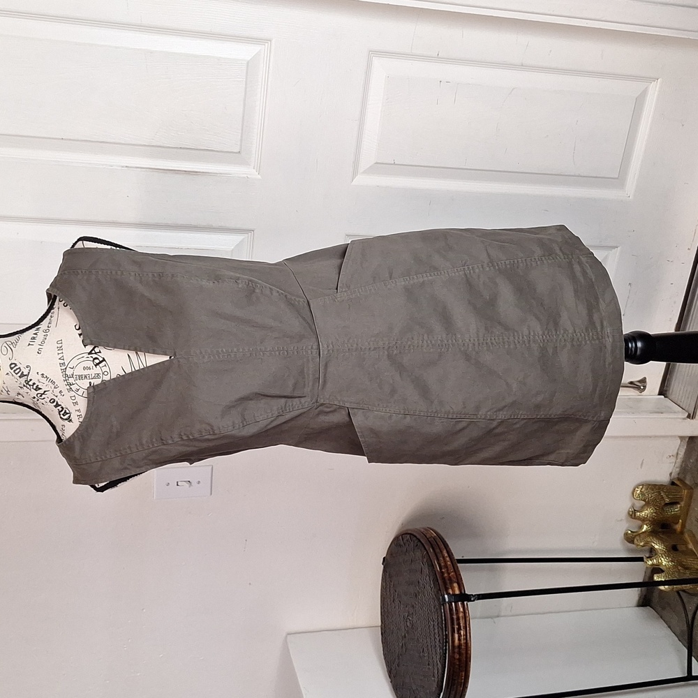 Boden Helena Chino Dress Women 8P olive green
